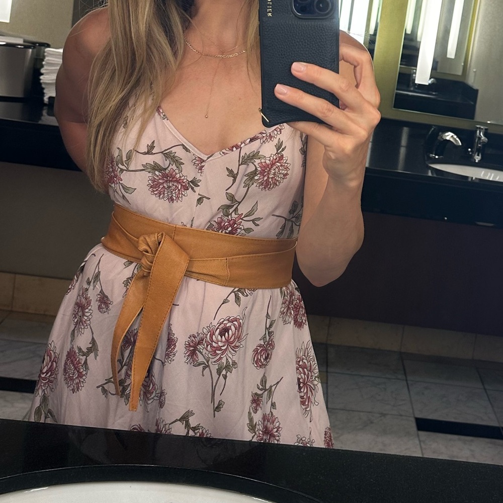 Floral Pink Midi Dress